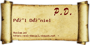 Pál Dániel névjegykártya